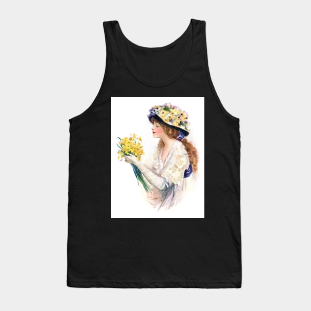 Edwardian girl with flowers Tank Top by NEILBAYLIS